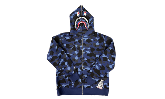 BAPE Color Camo Shark Full Zip Hoodie Navy Blue BCCSFZUHSB