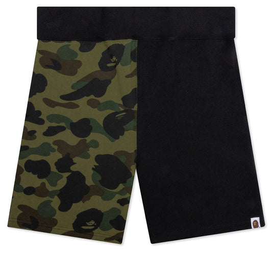 A BATHING APE 1st Camo Back Shark Sweat Shorts - Green