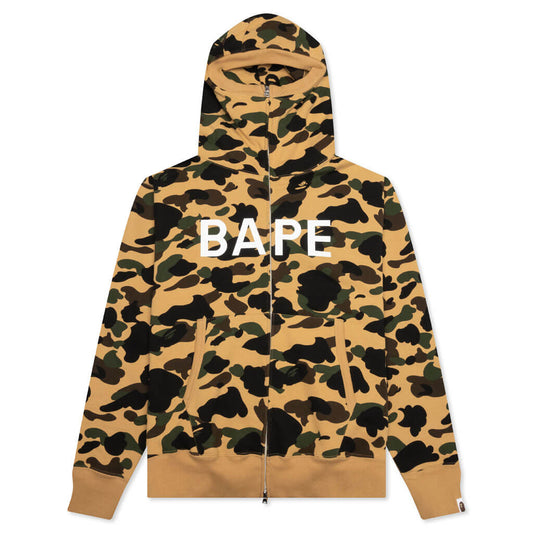 A BATHING APE 1st Camo Full Zip Hoodie - Yellow