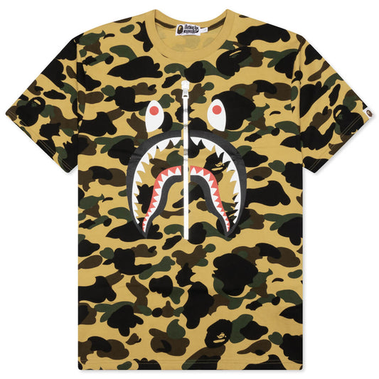 A BATHING APE 1st Camo Shark Tee - Yellow
