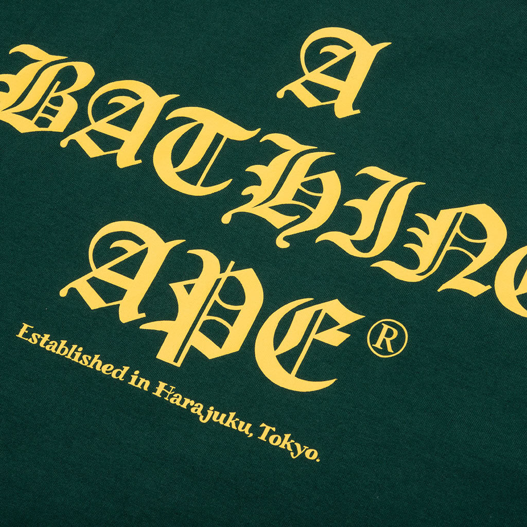 A BATHING APE Logo Tee - Green