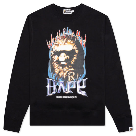 A BATHING APE Bape Ape Head Crewneck - Black