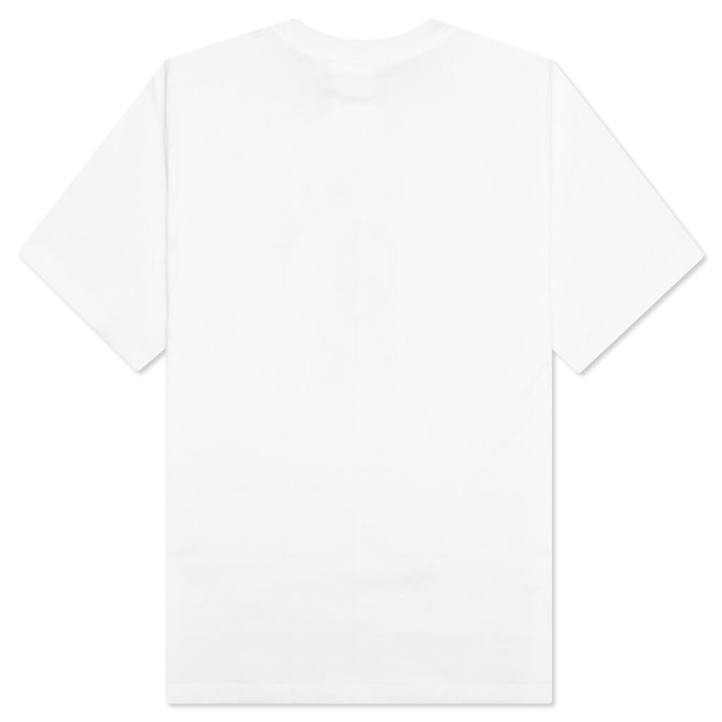 A BATHING APE Bape Logo Monogram By Bathing Ape Tee - White/Navy