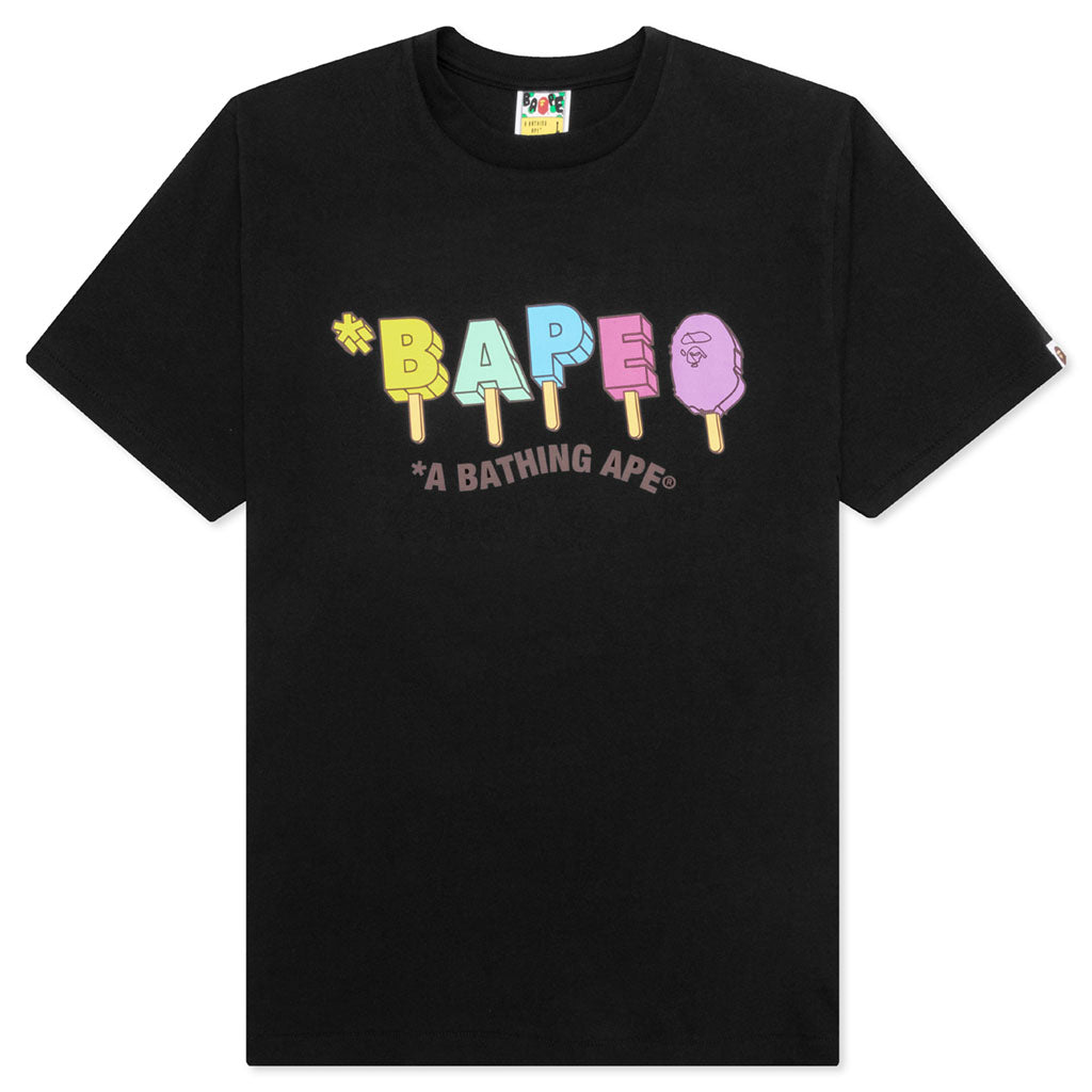 A BATHING APE Bape Popsicle Tee  - Black