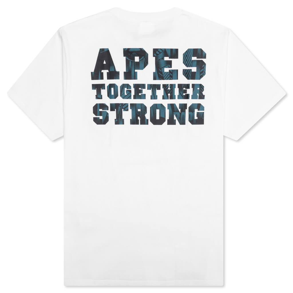 A BATHING APE Bape Speed Racer College Ats Tee - White/Blue