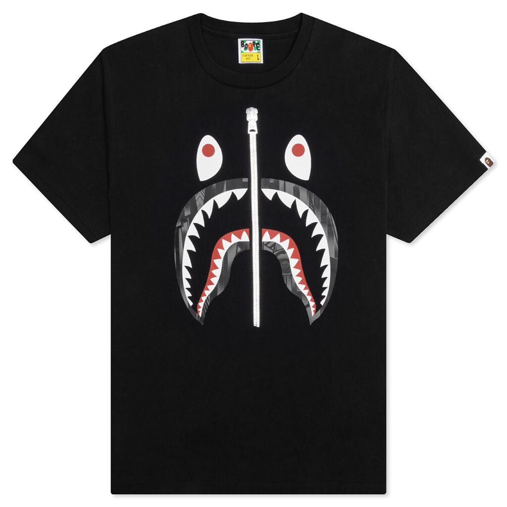 A BATHING APE Bape Speed Racer Shark Tee - Black