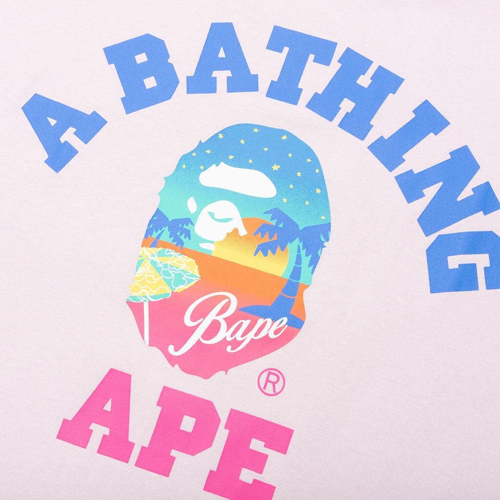 A BATHING APE Bape Sunset Beach Tee - Purple