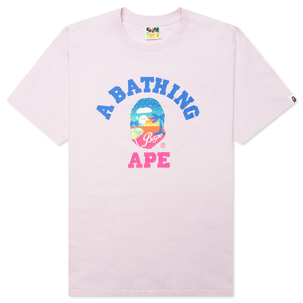 A BATHING APE Bape Sunset Beach Tee - Purple
