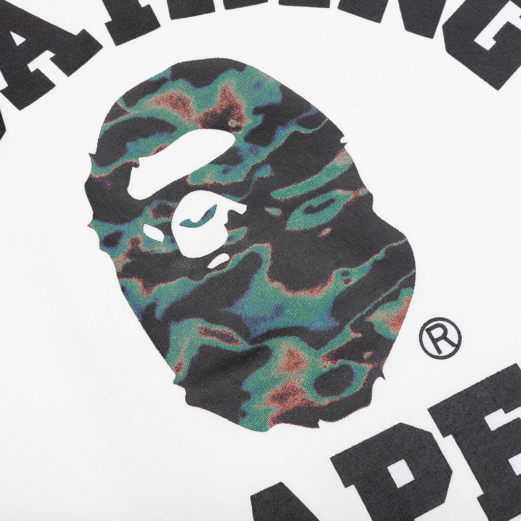 A BATHING APE Bape Thermography College Tee - White