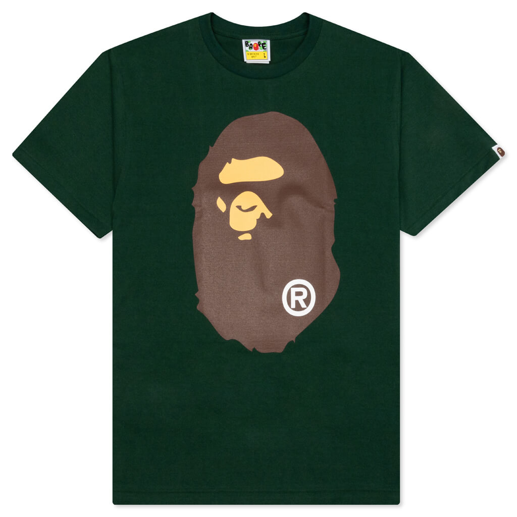A BATHING APE Big Ape Head Tee - Green