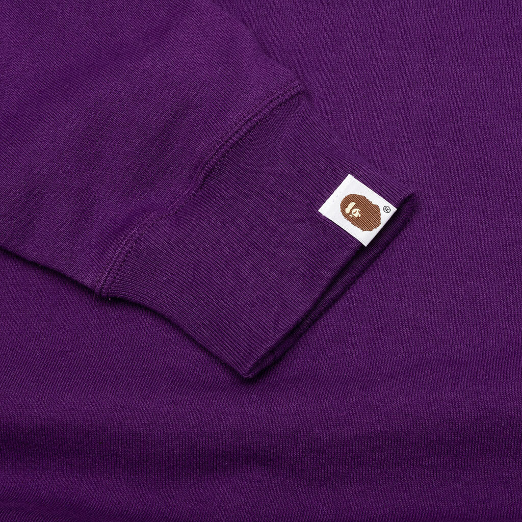 A BATHING APE College Relaxed Fit Full Zip Hoodie - Purple
