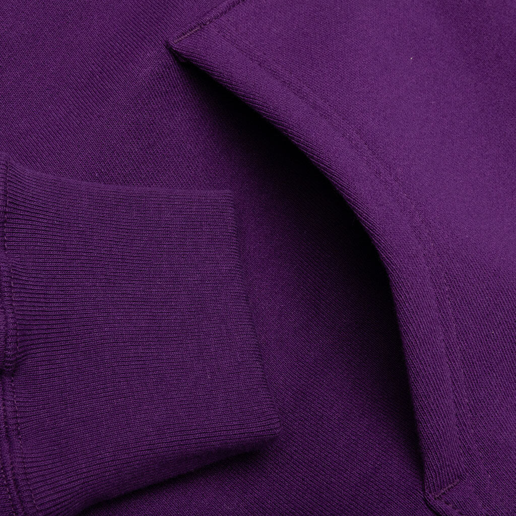 A BATHING APE College Relaxed Fit Full Zip Hoodie - Purple