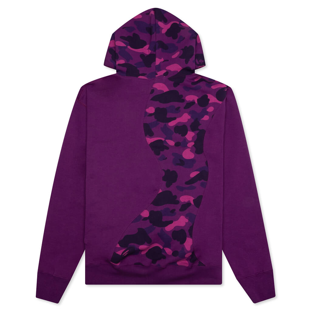 A BATHING APE Color Camo College Cutting Relaxed Fit Hoodie - Purple