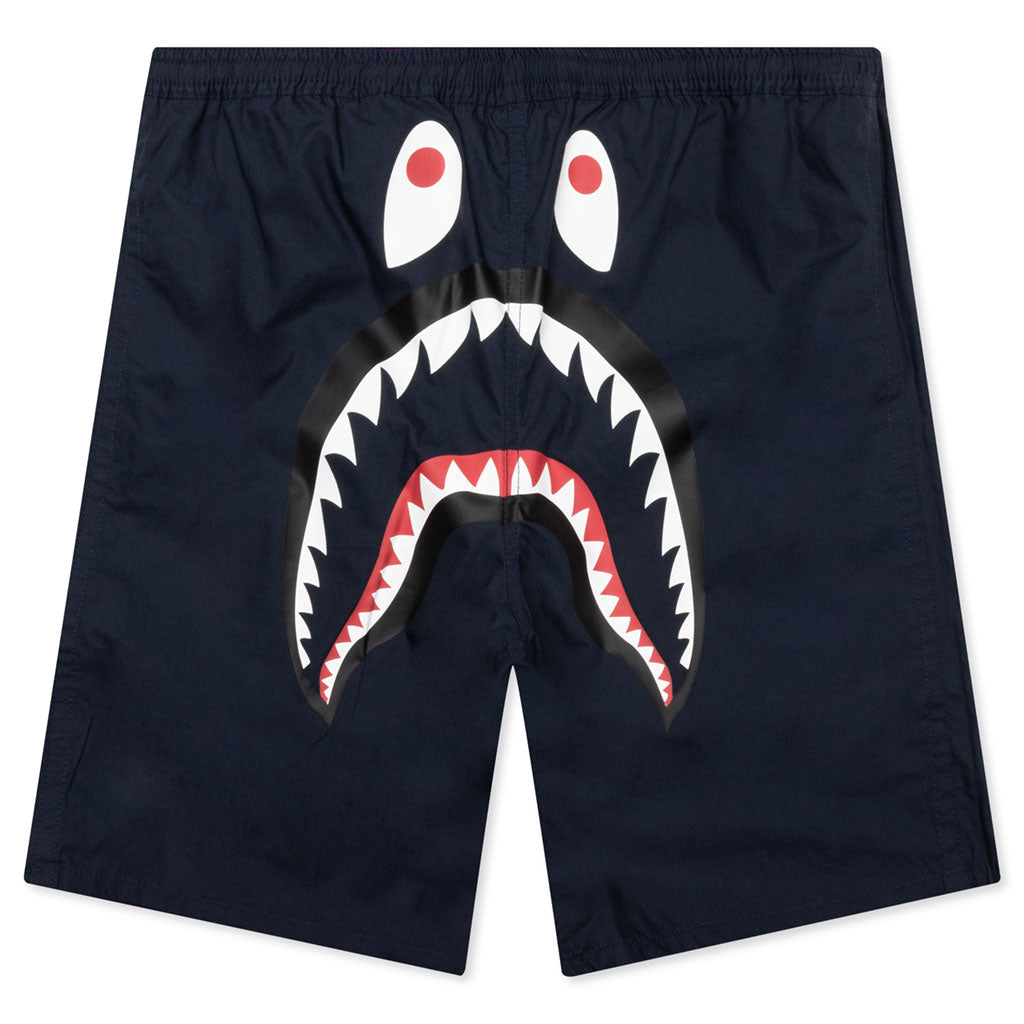 A BATHING APE Color Camo Shark Reversible Shorts - Purple