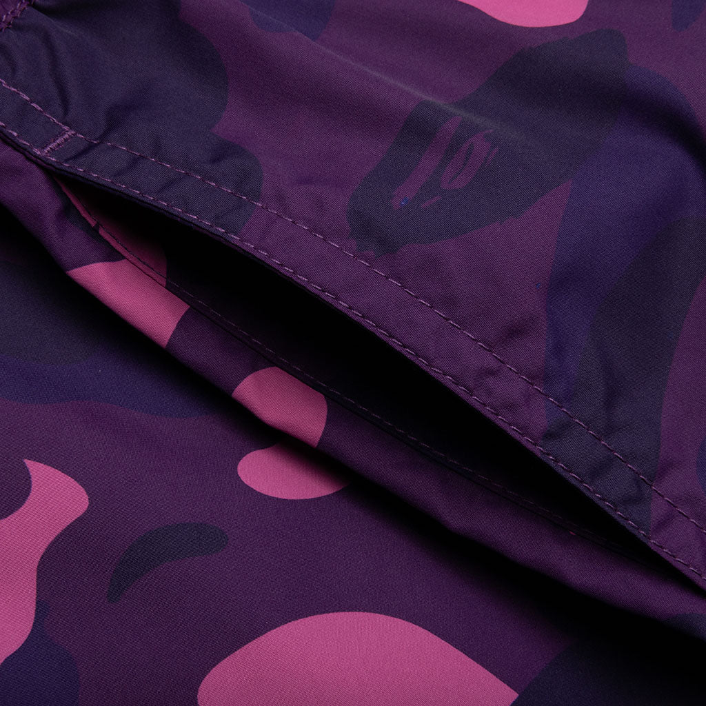 A BATHING APE Color Camo Shark Reversible Shorts - Purple