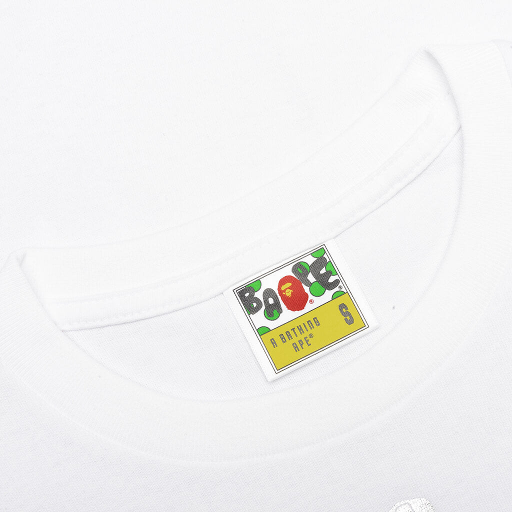 A BATHING APE Color Camo Shark Tee - White/Green