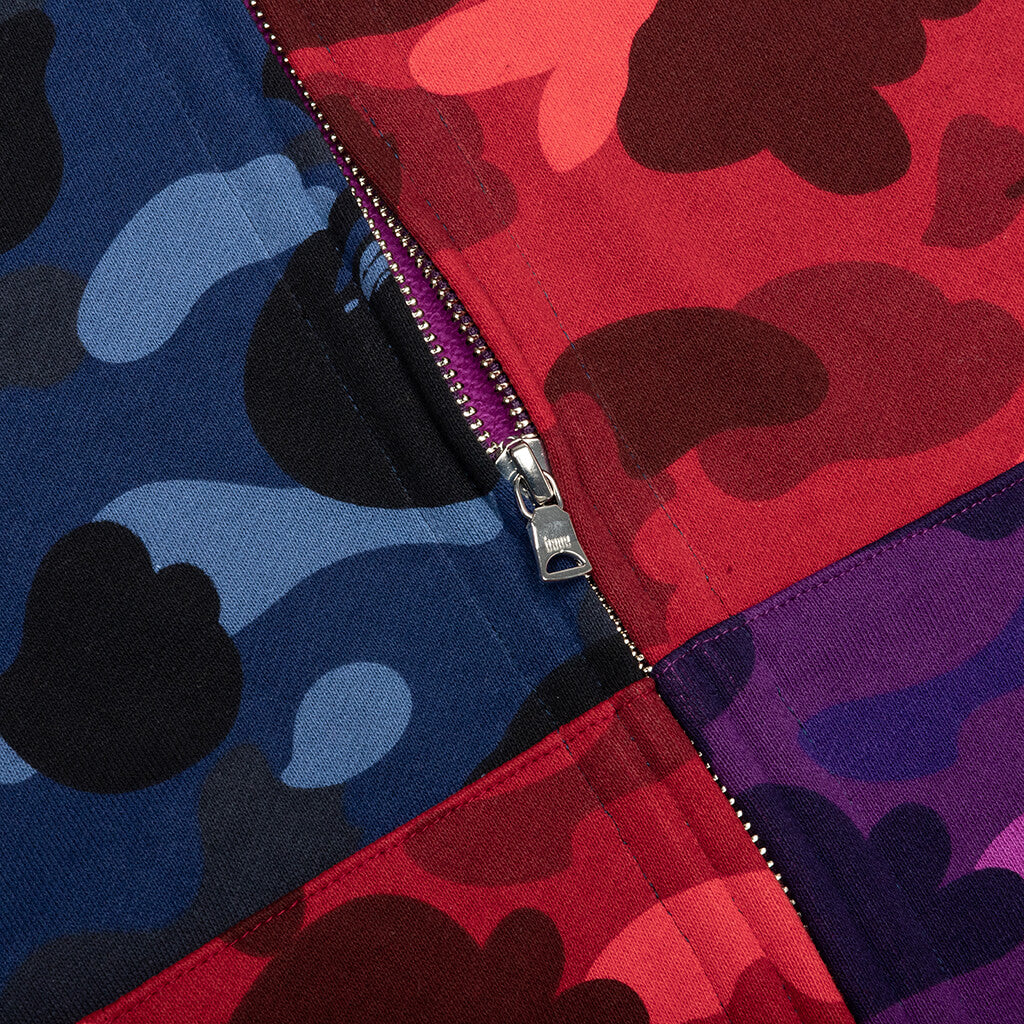 A BATHING APE Crazy Shark Wide Fit Full Zip Double Hoodie - Multi