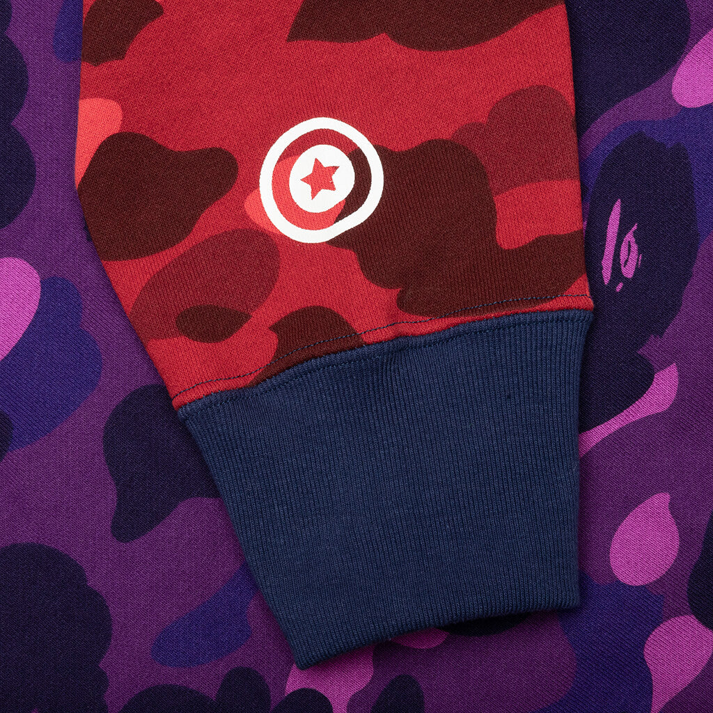 A BATHING APE Crazy Shark Wide Fit Full Zip Double Hoodie - Multi