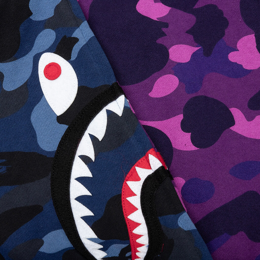A BATHING APE Crazy Shark Wide Fit Full Zip Double Hoodie - Multi