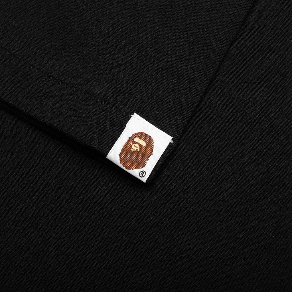 A BATHING APE Honeycomb Camo College Tee - Black/Grey