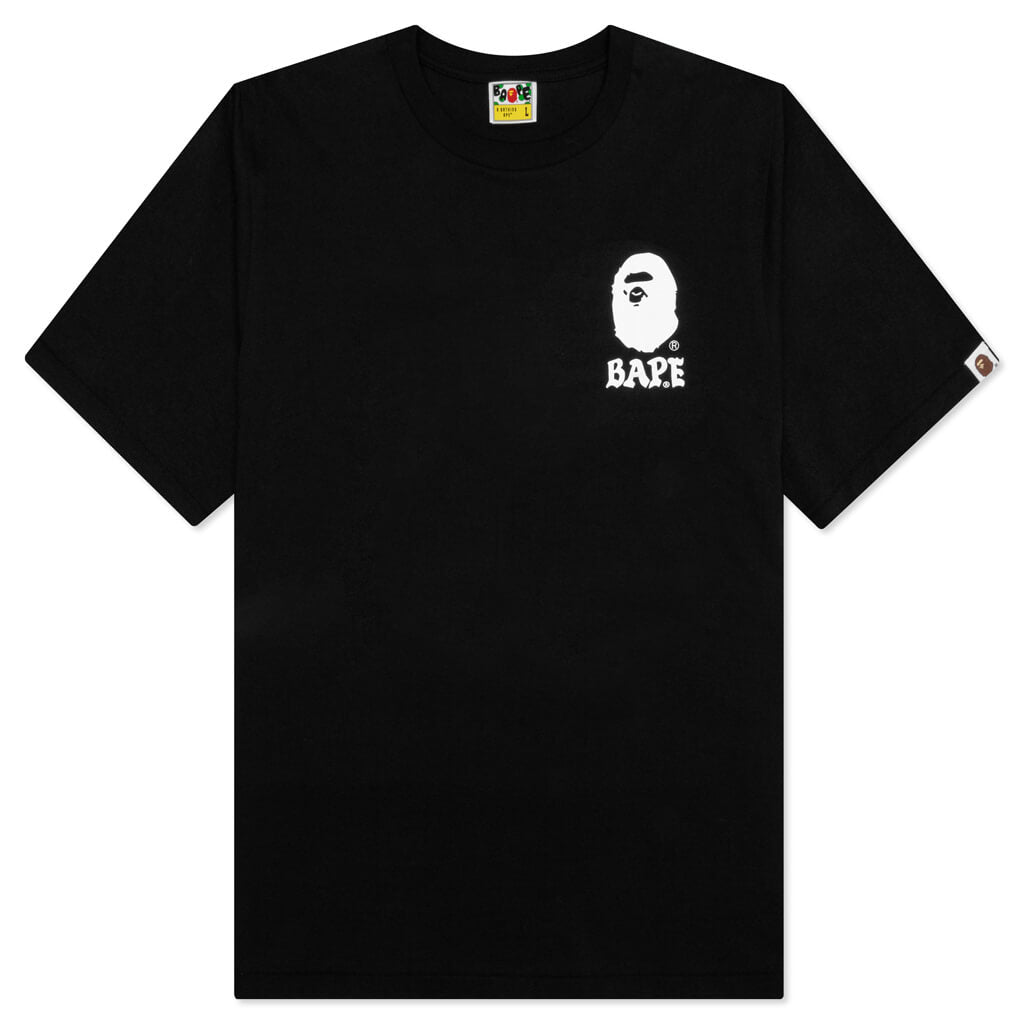 A BATHING APE Japan Culture LetteRed Tee - Black