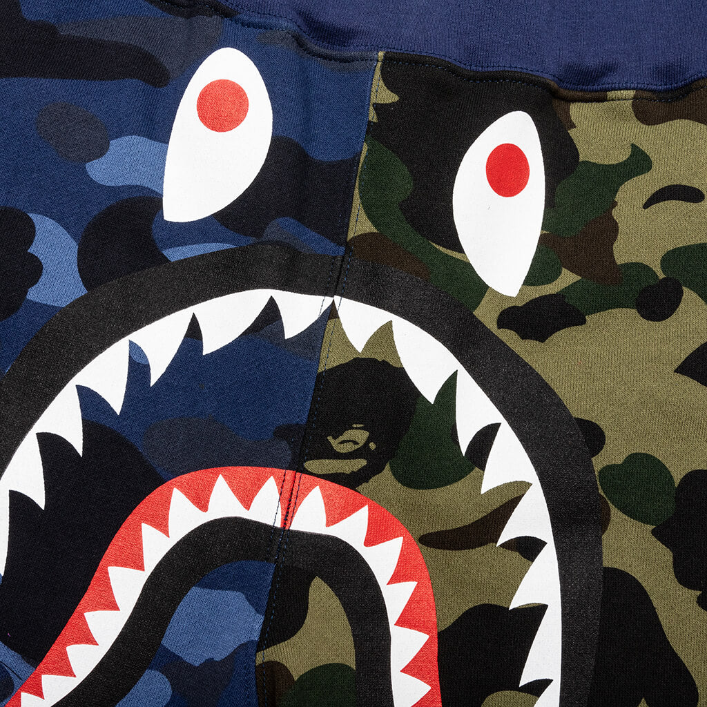 A BATHING APE Mix Camo Crazy Sweat Shorts - Multi
