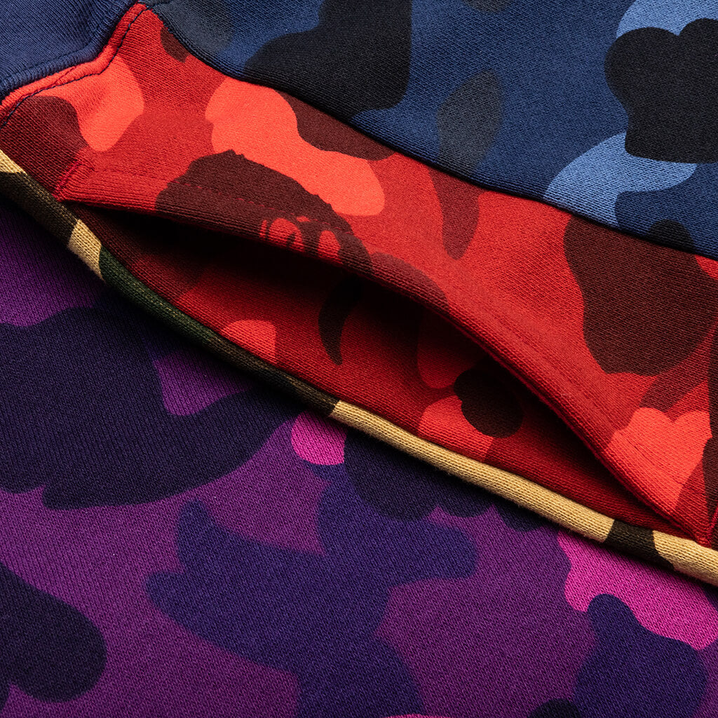 A BATHING APE Mix Camo Crazy Sweat Shorts - Multi