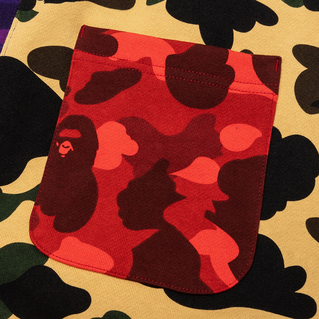 A BATHING APE Mix Camo Crazy Sweat Shorts - Multi