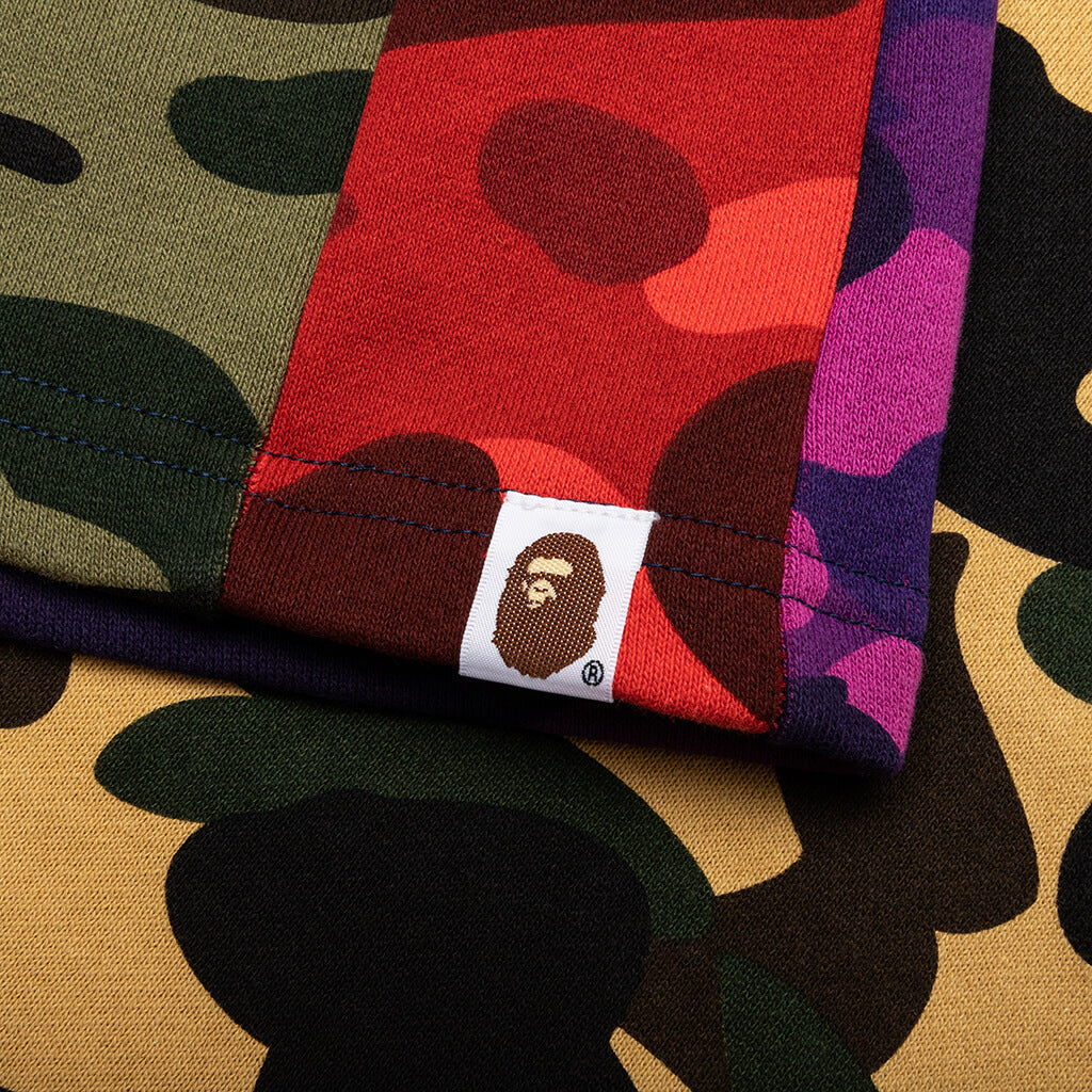 A BATHING APE Mix Camo Crazy Sweat Shorts - Multi
