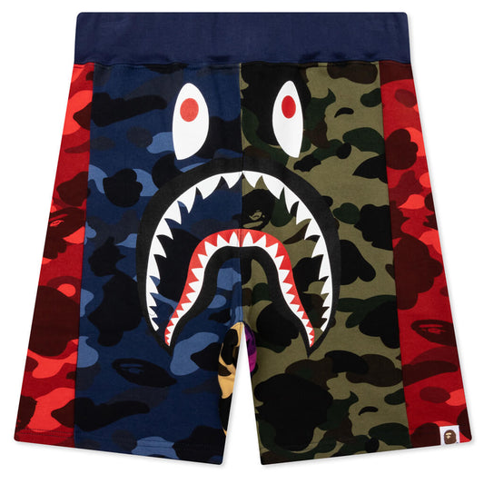 A BATHING APE Mix Camo Crazy Sweat Shorts - Multi