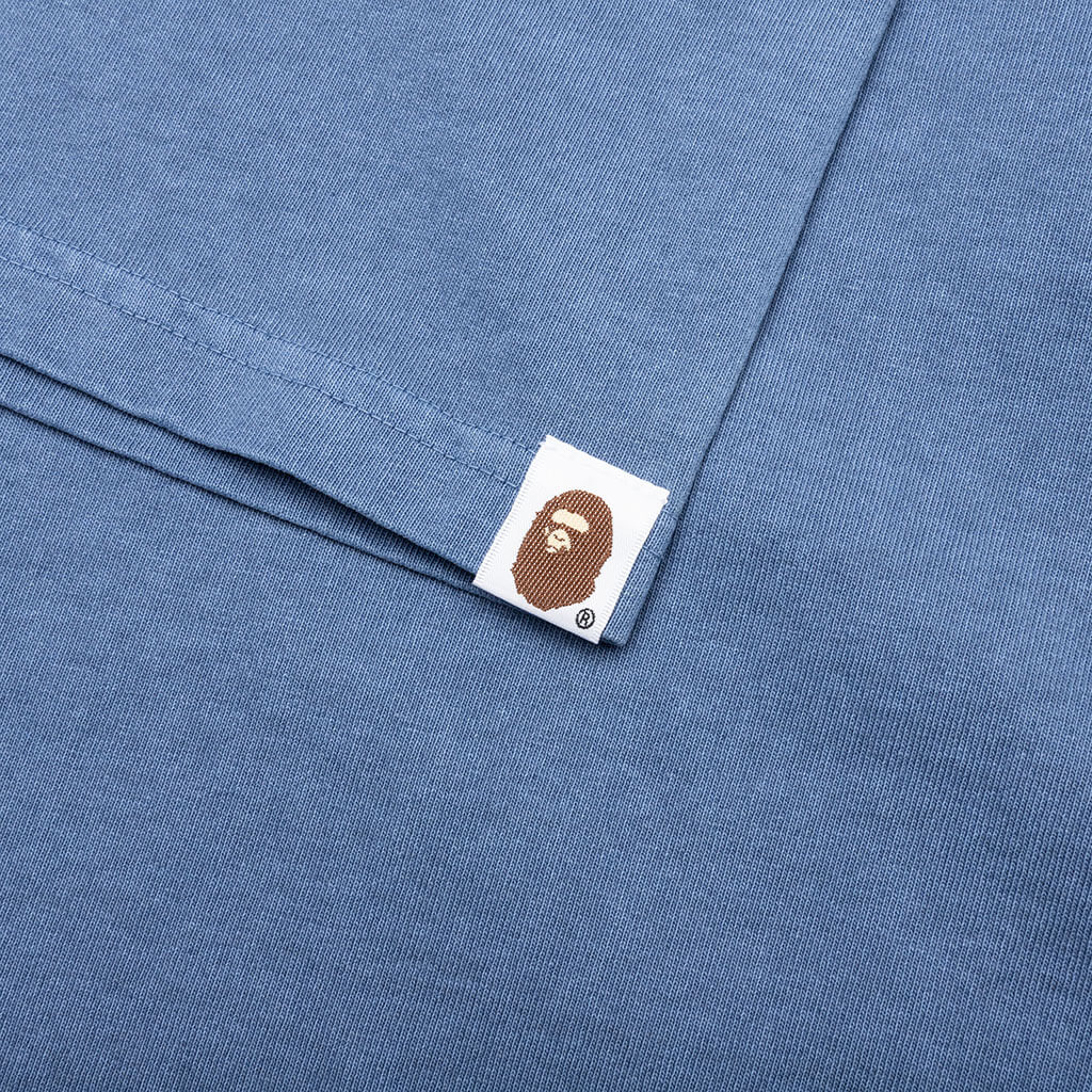 A BATHING APE Pigment Dyed College Relaxed Fit Tee - Navy