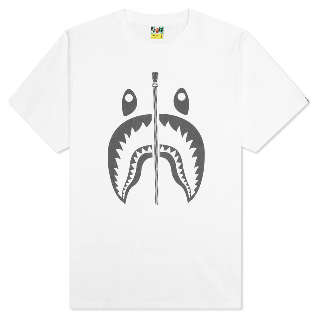 A BATHING APE Pigment Shark Tee - White