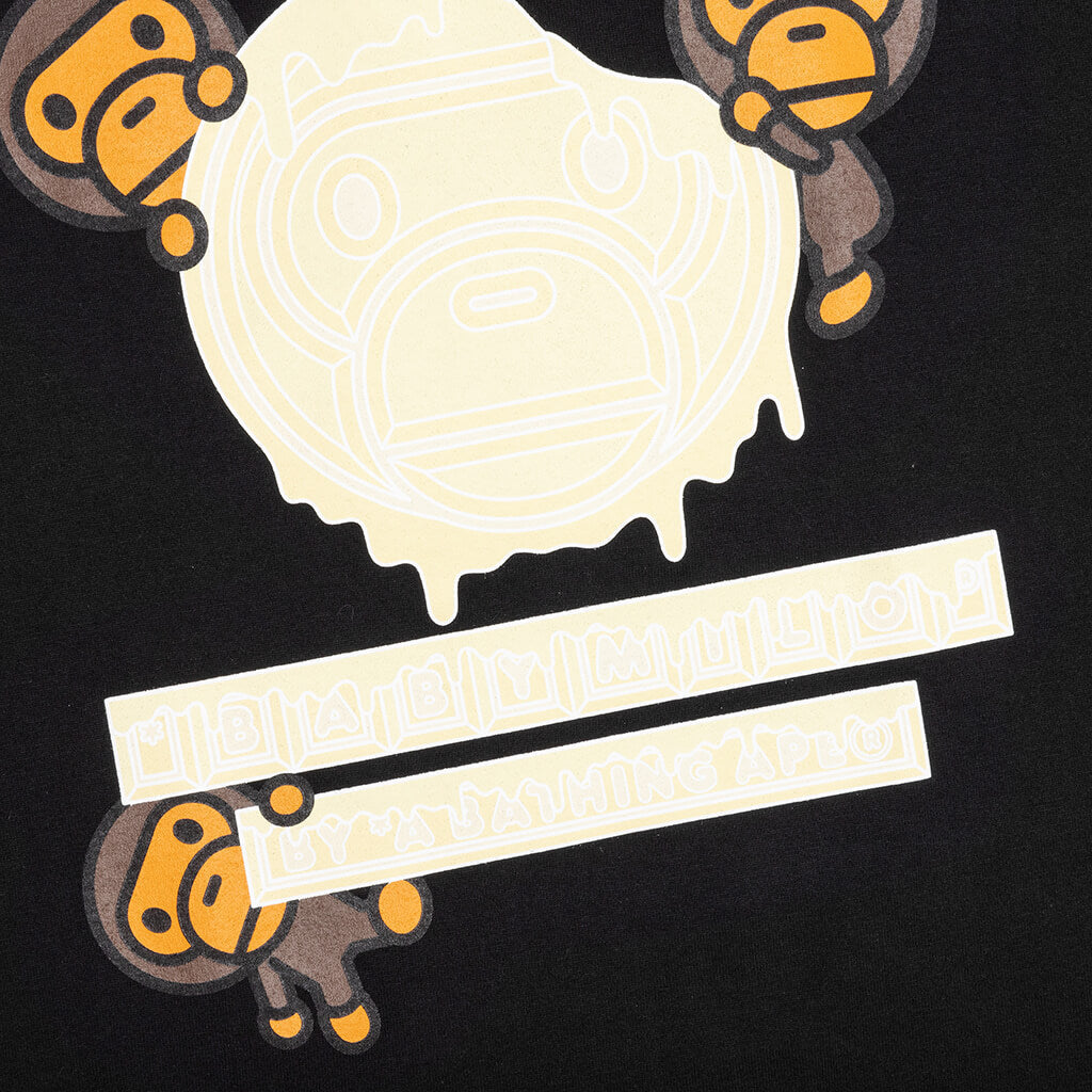 A BATHING APE Valentine Chocolate Baby Milo Tee - Black