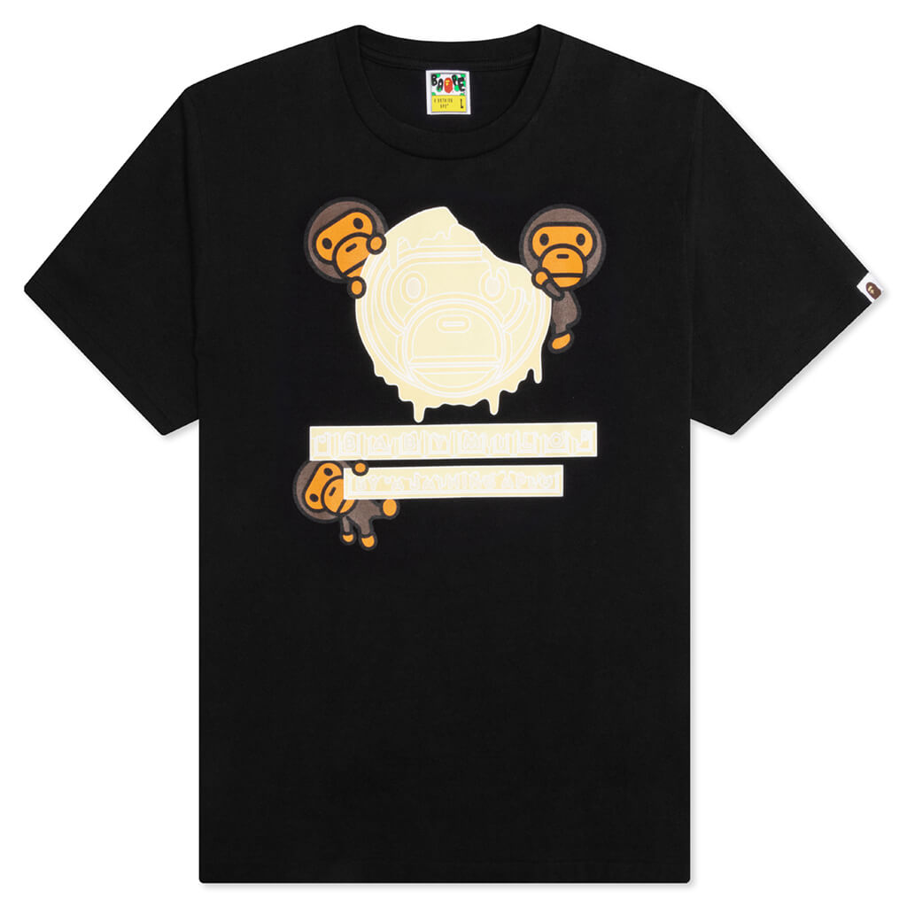 A BATHING APE Valentine Chocolate Baby Milo Tee - Black