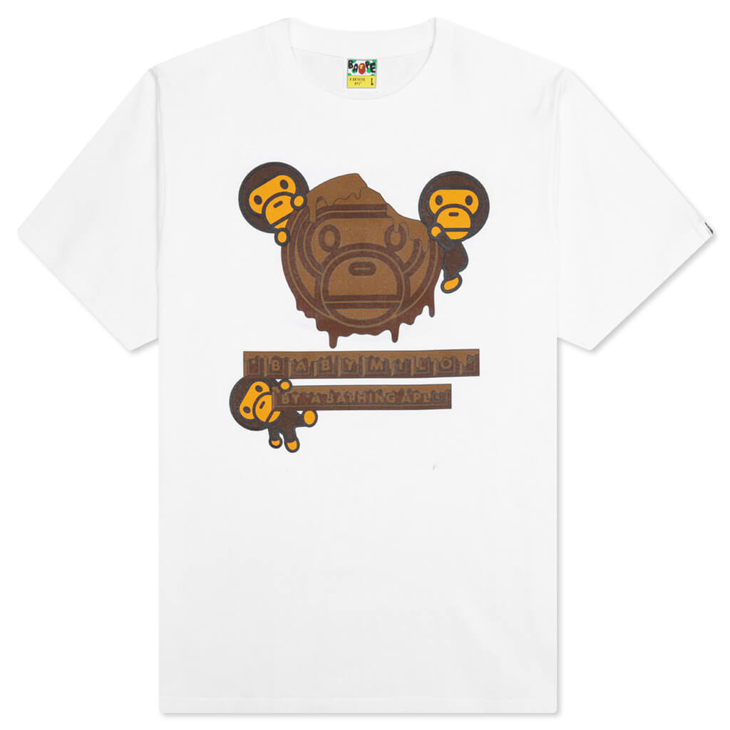A BATHING APE Valentine Chocolate Baby Milo Tee - White