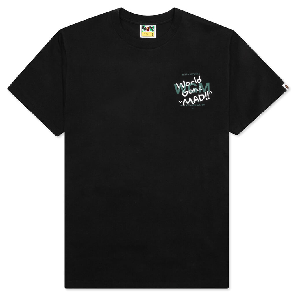 A BATHING APE Woodland Camo Wgm Ape Head Tee - Black