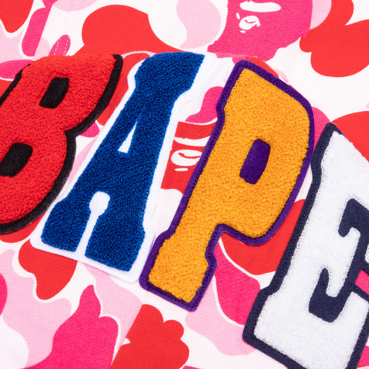 A BATHING APE ABC Camo 2nd APE Pullover Hoodie - Pink