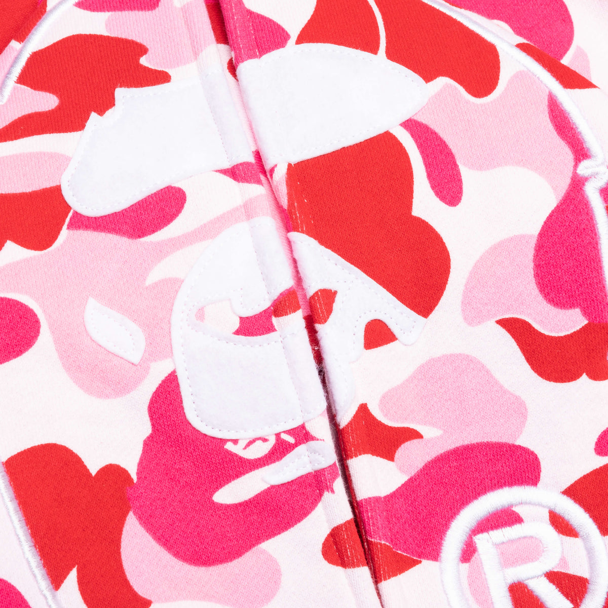 A BATHING APE ABC Camo 2nd APE Pullover Hoodie - Pink