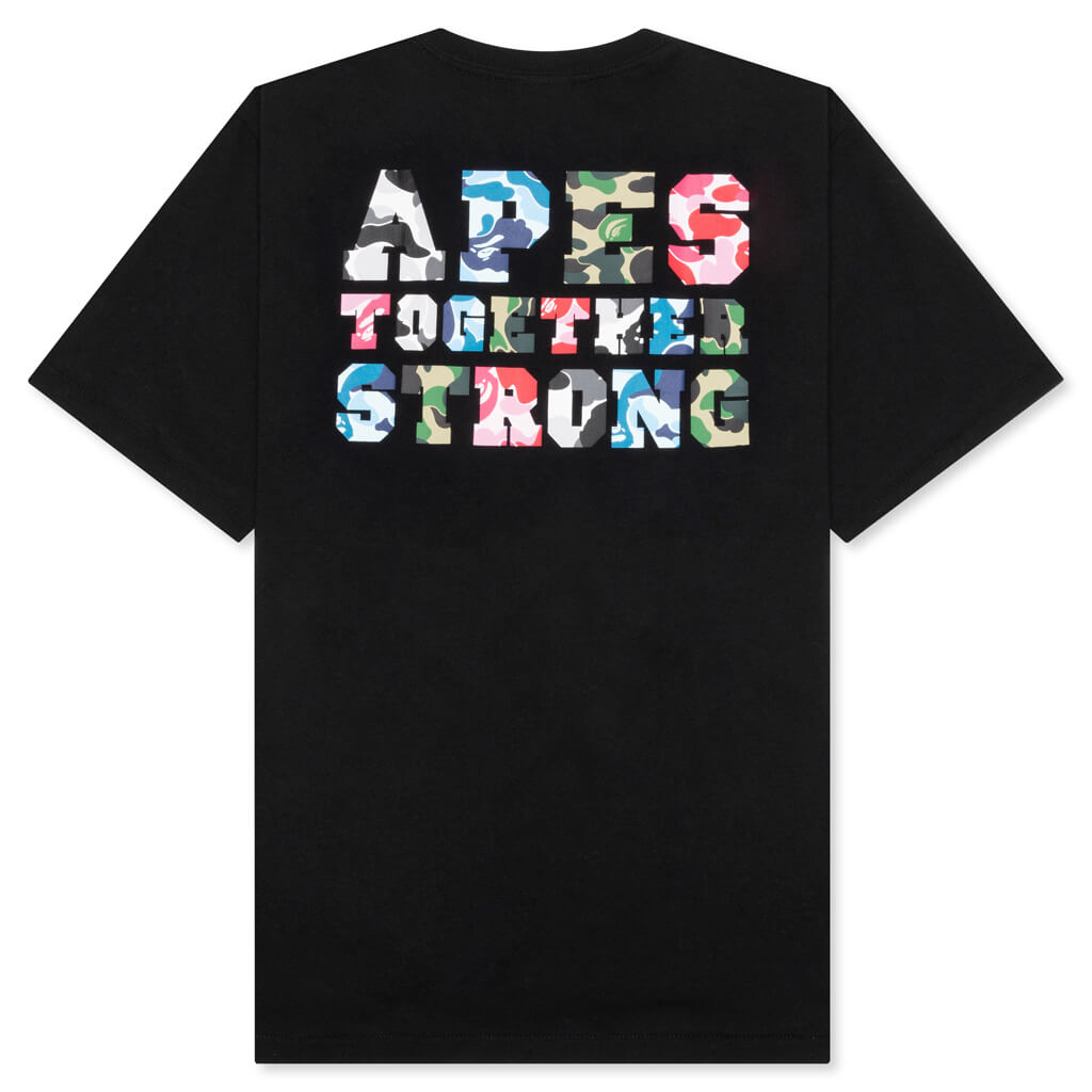 A BATHING APE ABC Camo Crazy College ATS Tee - Black