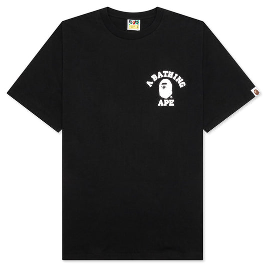 A BATHING APE ABC Camo Crazy College ATS Tee - Black