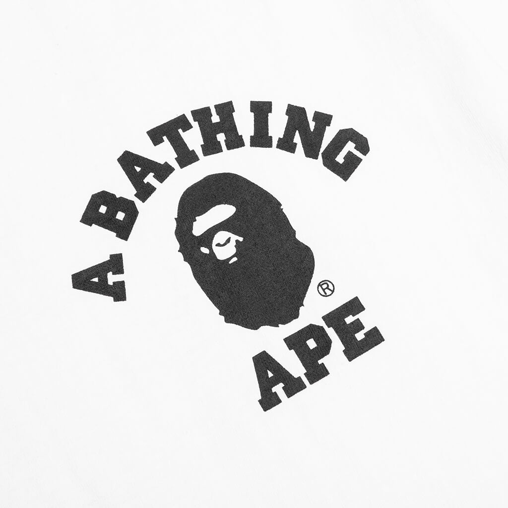 A BATHING APE ABC Camo Crazy College ATS Tee - White