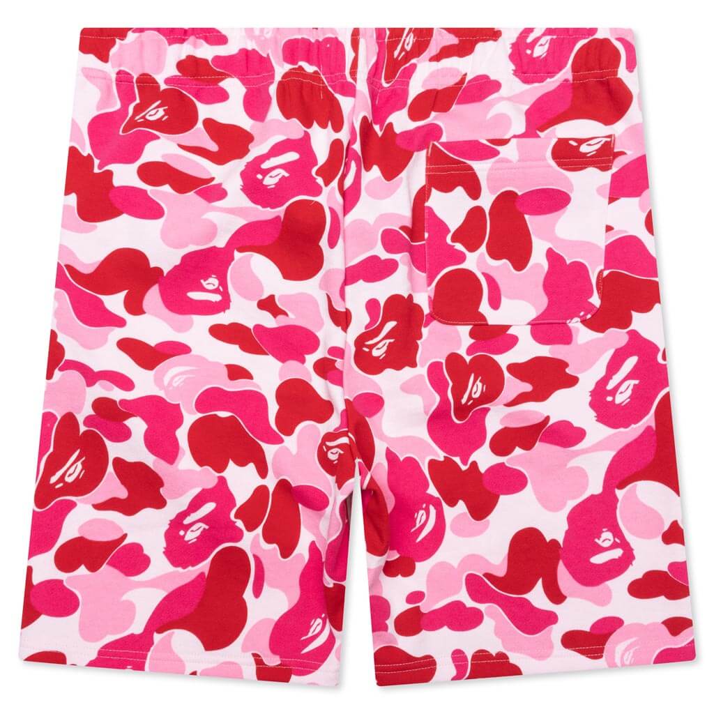 A BATHING APE ABC Camo Shark Sweat Shorts - Pink