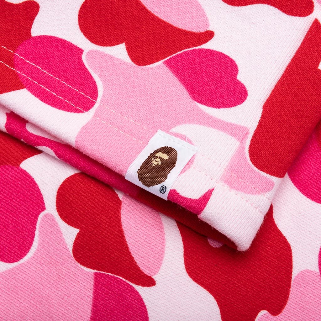 A BATHING APE ABC Camo Shark Sweat Shorts - Pink