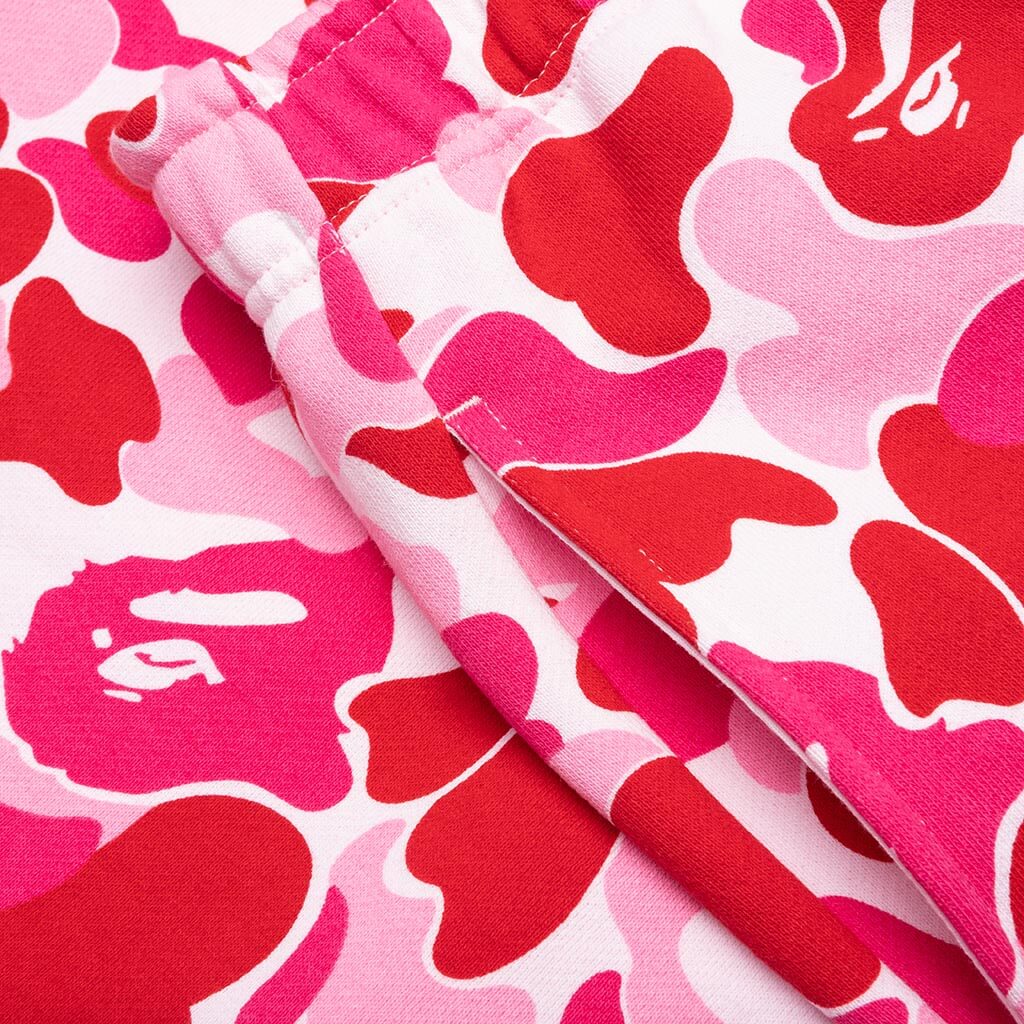 A BATHING APE ABC Camo Shark Sweat Shorts - Pink