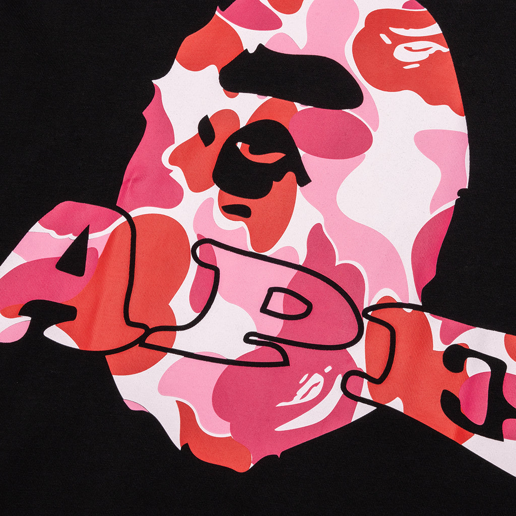 A BATHING APE Abc Camo Ape Head Relaxed Fit Tee - Black