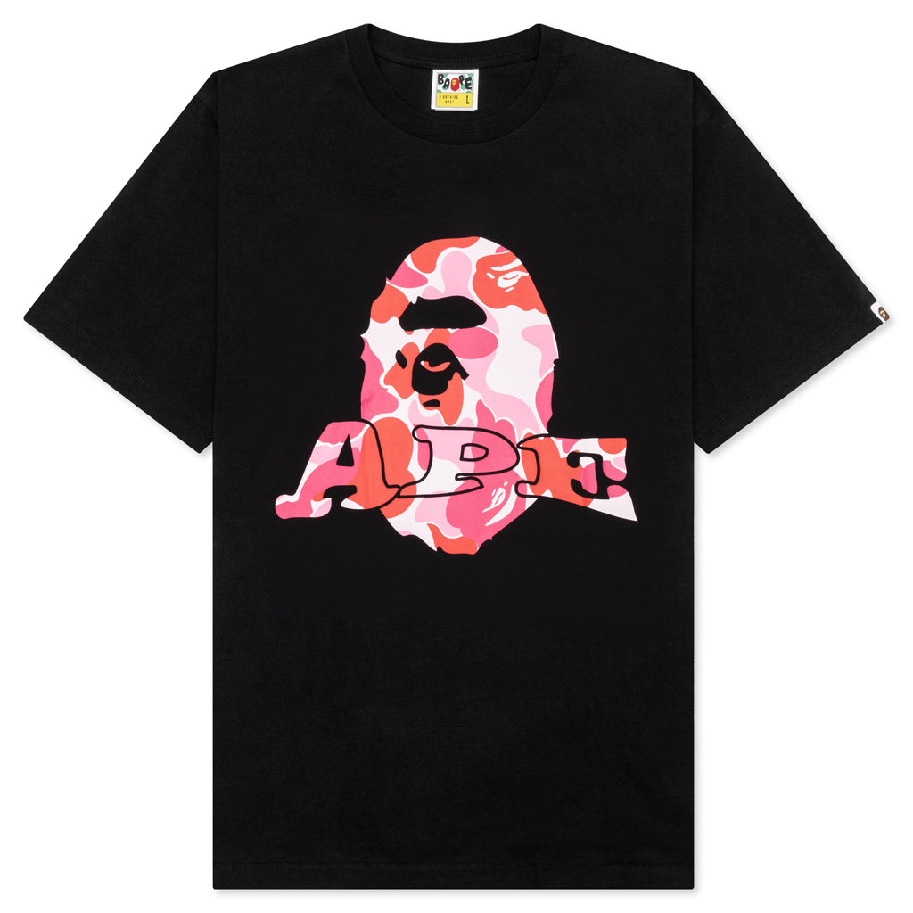 A BATHING APE Abc Camo Ape Head Relaxed Fit Tee - Black
