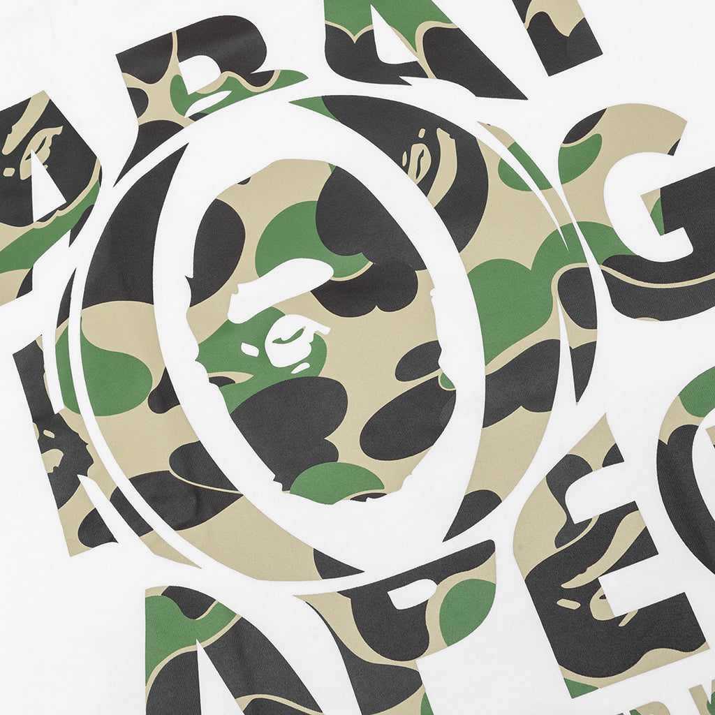 A BATHING APE Abc Camo Ape Head Relaxed Fit Tee - White