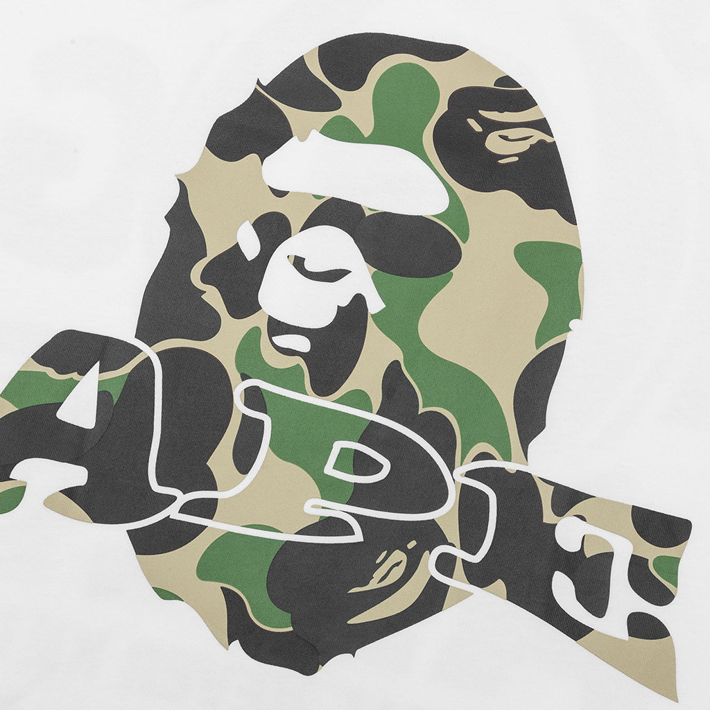 A BATHING APE Abc Camo Ape Head Relaxed Fit Tee - White