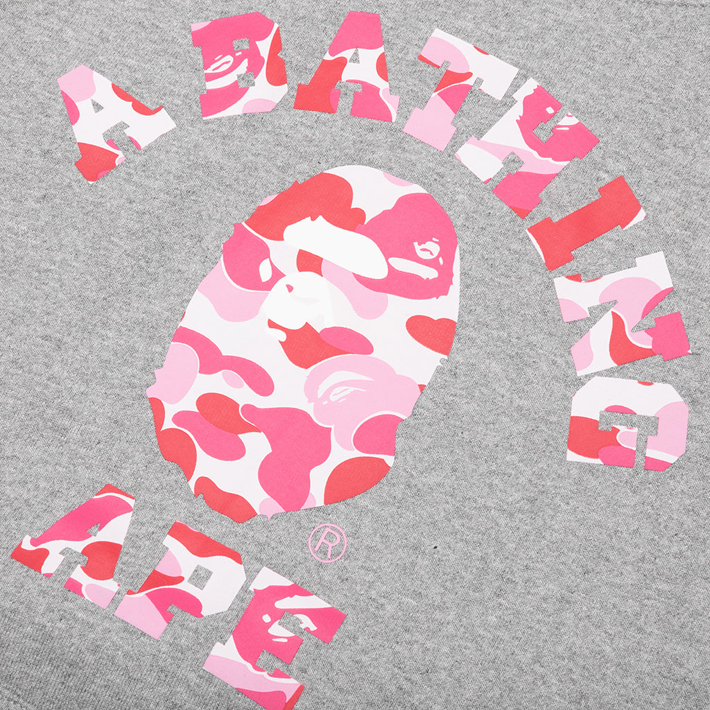 A BATHING APE Abc Camo College Pullover Hoodie - Gray