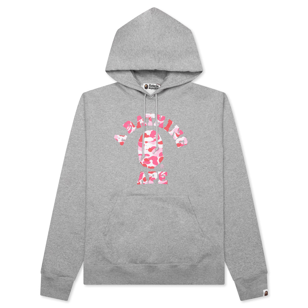 A BATHING APE Abc Camo College Pullover Hoodie - Gray
